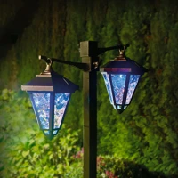 Garden of eden 11404B Led-es szolár lámpa - kandeláber - 137 cm - fekete - hidegfehér kép