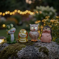 Garden of eden 11420B Szolár állatfigurák - 4 féle - mozgó szemekkel - 104 x smd led - 20 cm kép