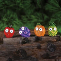 Garden of eden 11427A Szolár gyümölcsök - 4 féle - 2 fehér led - 8 x 9 cm kép