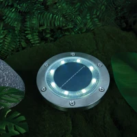 Garden of eden 11440F Led-es leszúrható / fali szolár lámpa - kör alakú - smd led kép