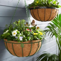 Garden of eden 11566B Akasztható fém kosár - virágcserépek rögzítéséhez - 25 cm - zöld () kép