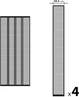 Garden of eden 11608BK Szúnyogháló függöny ajtóra 4 db szalag max. 100 x 220 cm fekete () kép