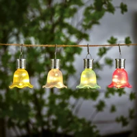 Garden of eden 11737 Felakasztható szolár virág - 4 féle - 3 melegfehér led - 17,5 x 9,5 cm () kép