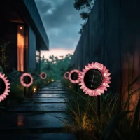 Garden of eden 11761A Szolár napraforgó - rózsaszín - leszúrható / felakasztható - 13 x 6,5 kép