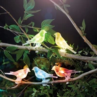 Garden of eden 11787 Szolár fényfüzér - madárka, csipeszes - 80 cm - 5 színes, rgb led kép