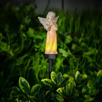 Garden of eden 13002A szolár angyalka - imádkozó - 1 melegfehér led - műgyanta - 49 x 11 x 6,5 kép