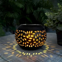 Garden of eden 13010 Szolár dekor lámpa - lángeffekttel - 12 sárga led - 15 x 15 x 11 cm kép