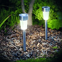 Garden of eden 11702A 11702a led-es kültéri szolárlámpa, fém, hidegfehér, 30cm kép
