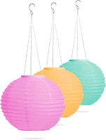 Garden of eden 11399H 11399h szolár lampion, 3 színben, hidegfehér led-es, 28 cm kép