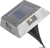 Garden of eden 11440D Garden of eden led-es leszúrható / fali szolár lámpa - négyzet alakú, fém - hidegfehér - 10 x 10 x 2,5 (+11) cm (11440d) kép