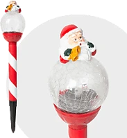 Garden of eden 58764 Led-es szolár lámpa, mikulás, üveg, 31 (+11 cm) x 7,5 cm (58764) kép