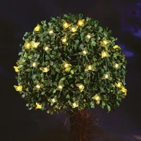 Garden of eden 55220C Szolár fényfüzér - pillangó - 2,4 m - 25 melegfehér led kép