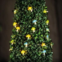 Garden of eden 58220C Szolár led fényfüzér - gomba - 2,4 m - 25 led - melegfehér kép