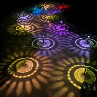 Garden of eden SMD LED - FEKETE Leszúrható szolár lámpa - 1 + 1 melegfehér / rgb kép