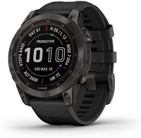 Garmin 010-02540-21 fenix 7 sapphire solar okosóra szürke dlc titánium, fekete színű kép