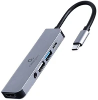 Gembird A-CM-COMBO5-02 5-port 87w usb-c dokkoló szürke kép