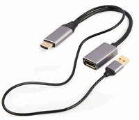 Gembird A-HDMIM-DPF-02 Active 4k hdmi male to displayport female adapter black kép