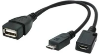 Gembird A-OTG-AFBM-04 Usb kábel 0,15 m micro-usb b usb a fekete kép