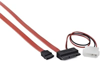 Gembird CC-MSATA-001 Sata -> sata slimline 13pin f/f adatkábel 0.25m piros kép