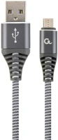 Gembird CC-USB2B-AMMBM-1M-WB2 Usb kábel usb 2.0 micro-usb b usb a szürke, fehér kép