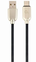 Gembird CC-USB2R-AMCM-1M Premium rubber type-c usb charging and data cable 1m black kép