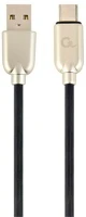 Gembird CC-USB2R-AMCM-2M Gembird Premium rubber Type-C USB charging and data cable, 2m, black kép