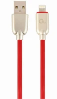 Gembird CC-USB2R-AMLM-2M-R Premium rubber 8-pin charging and data cable 2 m red kép
