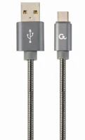 Gembird CC-USB2S-AMCM-1M-BG Usb-c -> usb-a 2.0 m/m adatkábel 1m szürke kép