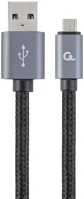 Gembird CCB-MUSB2B-AMBM-6 Microusb cable with metal connectors 1,8m black kép
