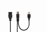 Gembird CCP-USB22-AMAF-3 Dual usb 2.0 a-plug a-socket extension cable 0,9 m black kép