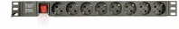 Gembird EG-PDU-014 Hálózati elosztó kapcsolóval 8din 3m black kép