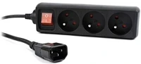 Gembird EG-PSU3F-01 Hálózati elosztó kapcsolóval 3din 0,6m black kép