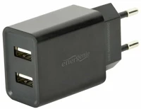 Gembird EG-U2C2A-03-BK 2-port universal usb charger 2.1a black kép