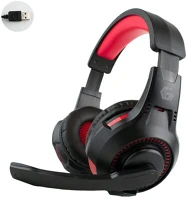 Gembird GHS-U-5.1-01 5.1 gaming headset black/red kép