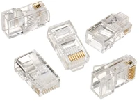 Gembird LC-8P8C-001/100 Gembird rj45/lc-8p8c-001/100 modular plug 8p8c for solid cat5 lan cable utp 100 pcs per bag