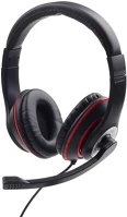 Gembird MHS-03-BKRD Stereo headset black/red kép