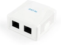 Gembird NCAC-2U5E-01 2x rj45 kat. 5e fali aljzat, komplett fehér kép