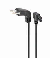 Gembird PC-184L Power cord (c7), angled connectors 1m black kép
