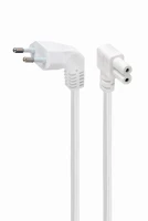 Gembird PC-184L-VDE-2.5M-W Nem földelt c7 notebook tápkábel 2,5m fehér kép