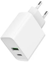 Gembird TA-UC-PDQC20-01-W 2-port 20 w usb fast charger white kép