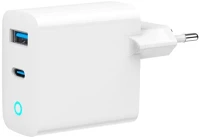 Gembird TA-UC-PDQC65L-W-01 2-port 65w usb fast charger white kép