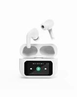 Gembird TWS-LCD-ANC-01-W Bt tws in-ears with lcd display and active noise cancelling white kép