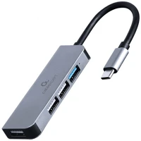 Gembird UHB-CM-U3P1U2P3-01 4-port usb type-c hub 1 x usb 3.1 + 3 x usb2.0 kép