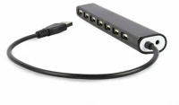 Gembird UHB-U2P7-04 7-portos usb2.0 hub fekete kép