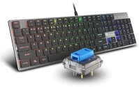 Genesis NKG-1587 Thor 420 rgb mechanical slim gaming keyboard grey us kép