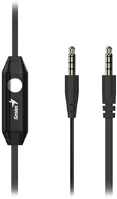 Genius 31710018402 Fülhallgató - hs-m228 (3.5mm jack, mikrofon, fekete/fehér) kép
