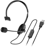 Genius HS-100U USB Hs-100u usb headset black kép