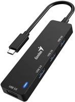 Genius UH-400 4-PORT USB 3.0 HUB Uh-400 4 portos fekete usb hub kép