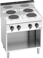 Ggm gastro 10,4 KW - 4 zónás - öntöttvas főzőlap - nyitott tárolórésszel - 800x714x1.070 mm kép