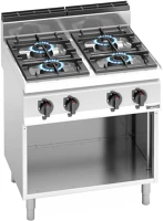 Ggm gastro 28,0 KW - 4 Ipari gáztűzhely - 700-as - főzősorba illeszthető - összteljesítmény: kép